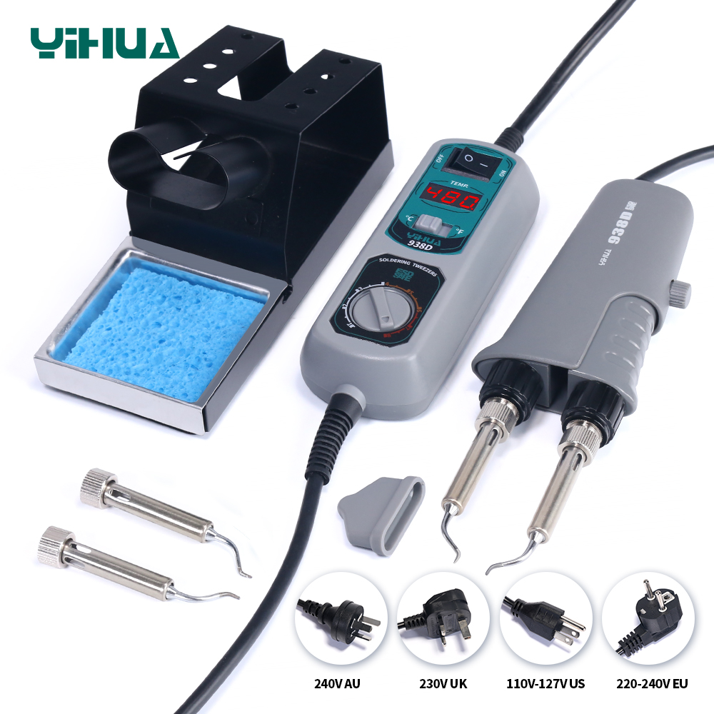 Smd Tweezer Set - YIHUA 938D المحمولة الملقط محطة لحام