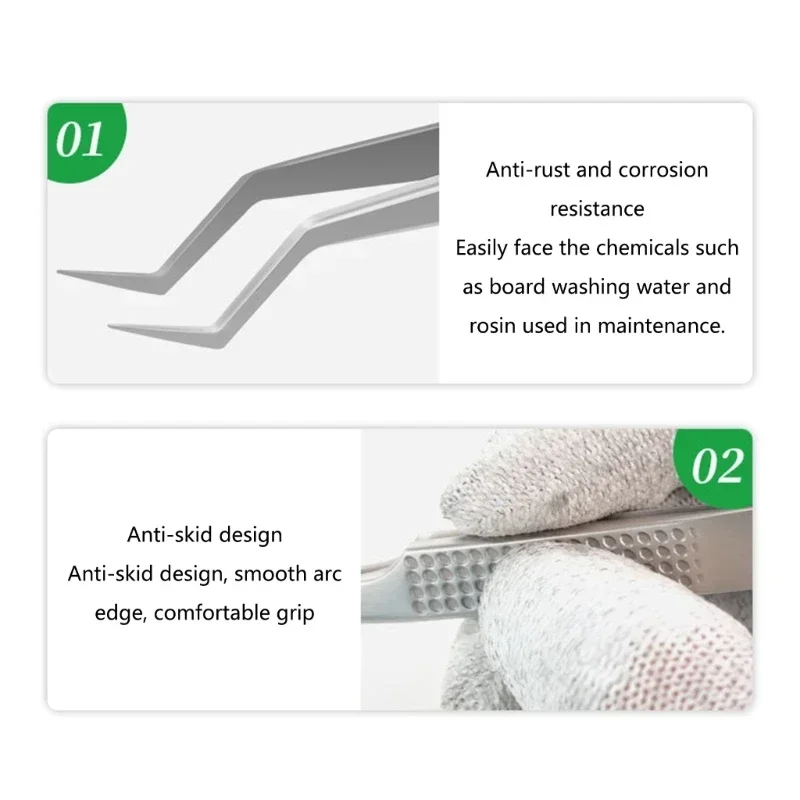 ملاقط لحام احترافية ST-20 ملاق - مراجعة Smd Tweezer Set وسعره