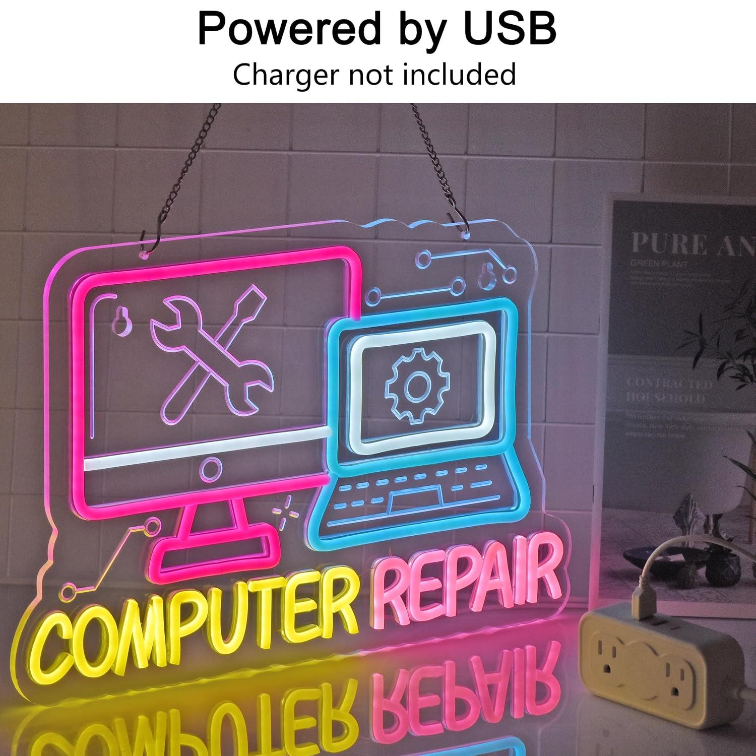 لافتة نيون لإصلاح الكمبيوتر، أ - مراجعة Electronics Repair Store وسعره