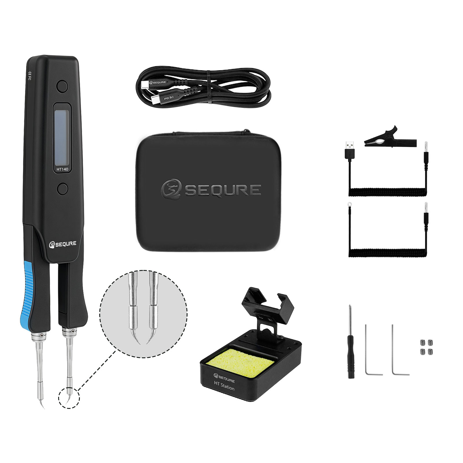 ملقط كهربائي حراري 2 في 1 طراز - مراجعة Smd Tweezer Set وسعره