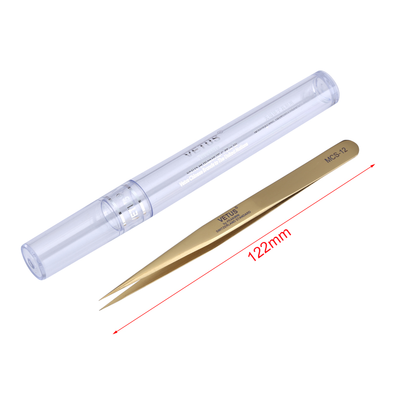 الأصلي Vetus MCS-12 الدقة ملاق - مراجعة Smd Tweezer Set وسعره